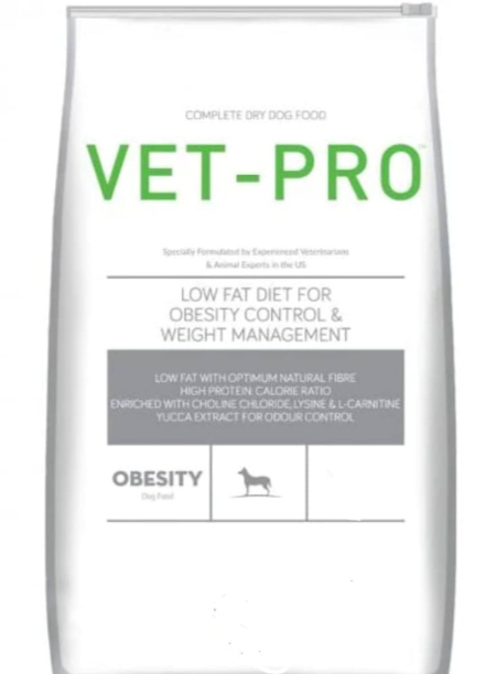 Vet pro obesity dog food 3kg