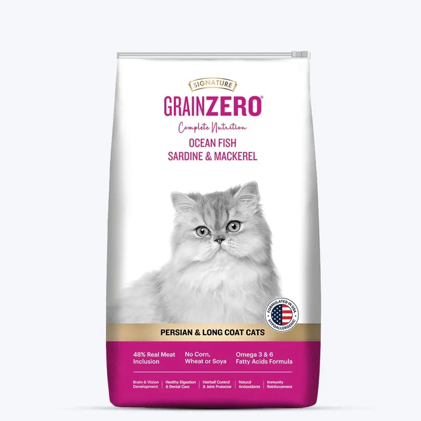 Grainzero cat food person and long coat 3kg