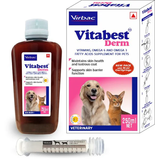 Vitabest derm 250ml omega 6 and 3 supplement
