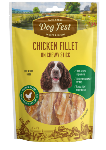 Dog Fest Duck Fillet On Chewy Stick 90gm