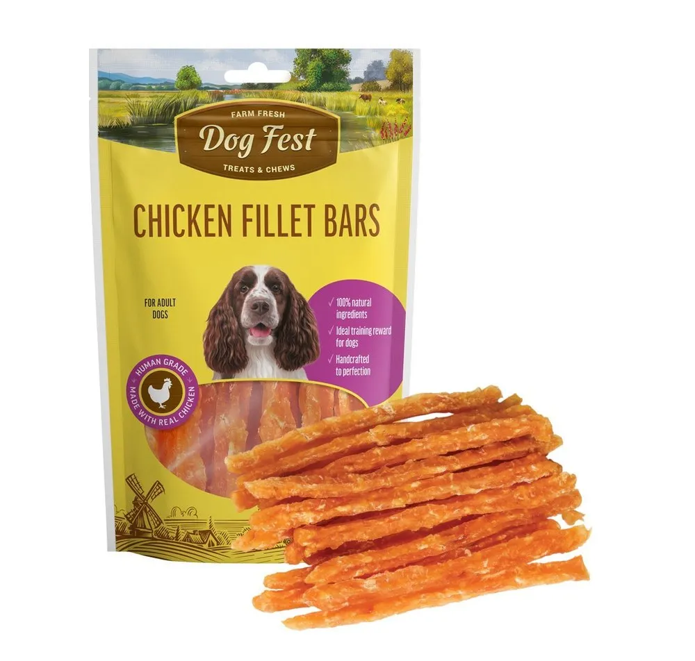 Dog Fest Chicken Fillet Bars 90gm