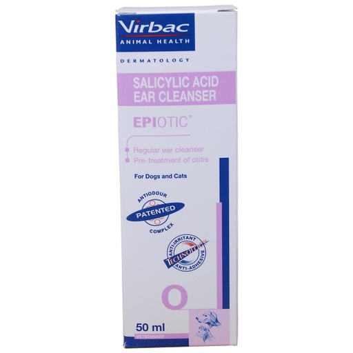 Virbac Epiotic Salicylic Acid Ear Cleaner 50 ml,