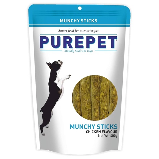 Purepet Munchy sticks chicken flavor 400 gm