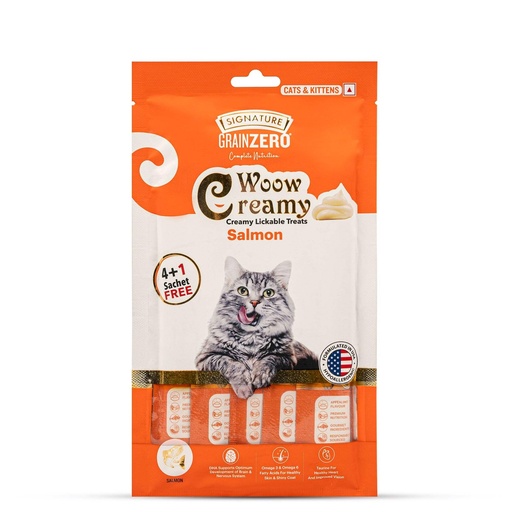Grainzero Creamy lickable treats Salmon Cat and kittens 75 gm
