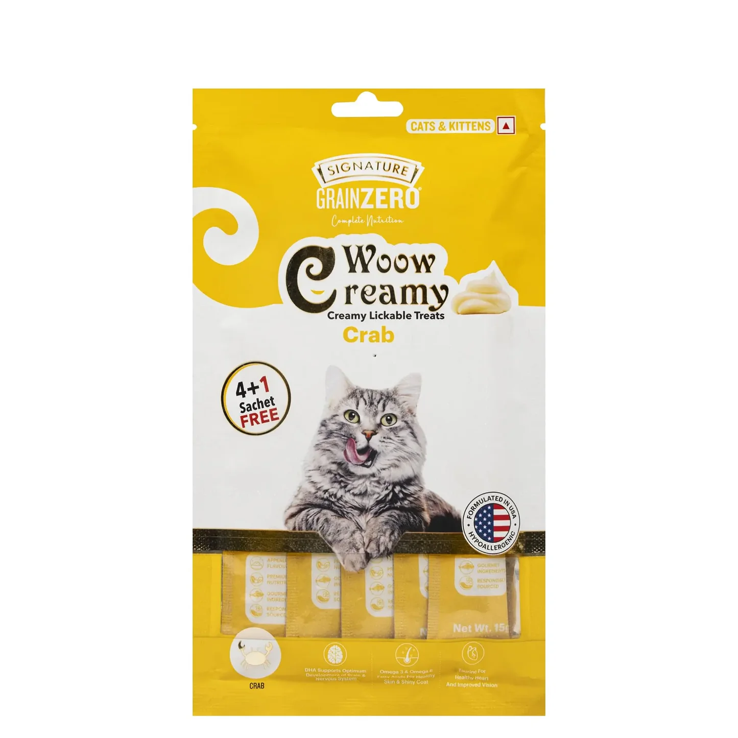 Grainzero Creamy lickable treats Crab Cat and kittens 75 gm